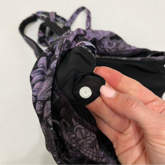 Lululemon Free To Be Moved Purple Floral Sports Bra - Picture 3 of 5